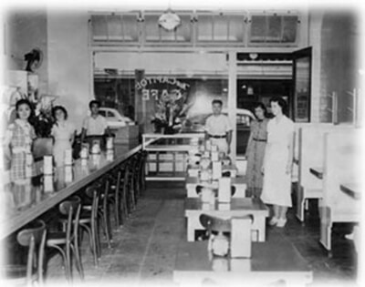 New Capitol Café, 1938. (Photo courtesy Margaret Umeno Uyehara.)